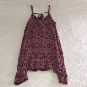 Forever 21, US S, maroon with cute boho design, adjustable